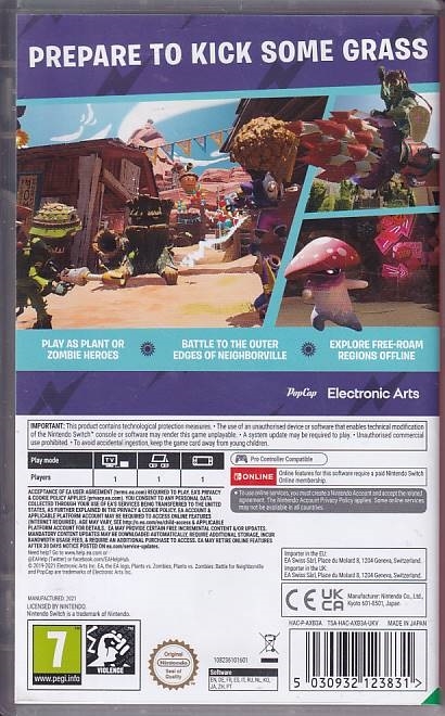Plants Vs Zombies Battle for Neighborville - Complete Edition - Nintendo Switch (A Grade) (Genbrug)